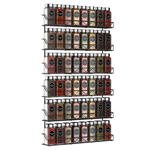 2 of Shelves 3-Tier Black Wall Mount Spice Rack Organizer