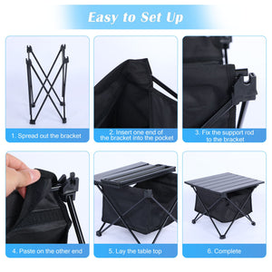 Portable Camping Table with Storage Bag. Size: Mideum