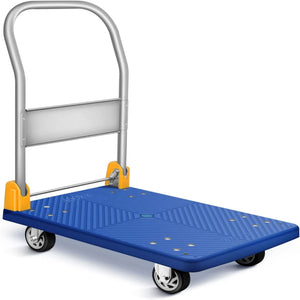 880 lbs. Platform Truck With 360-Degree Swivel Wheels Foldable Push Hand Cart