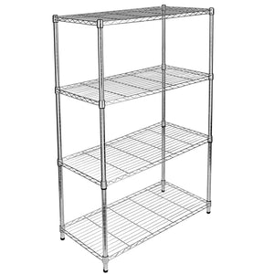 4-Tier Steel Wire Shelving Unit