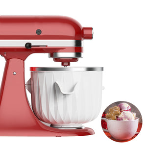 2 qt. White Ice Cream Attachment Fits for 4.5 qt. Larger Stand Mixers