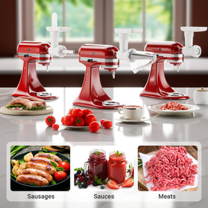 Fruit and Vegetable Attachment Strainer Set with Meat Grinder for Kitchenaid