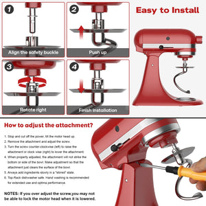 Stainless Steel Dough Hook for KitchenAid Stand Mixer, Bread Hook for 4.5-5 qt. Tilt-Head Stand Mixer, Dishwasher Safe