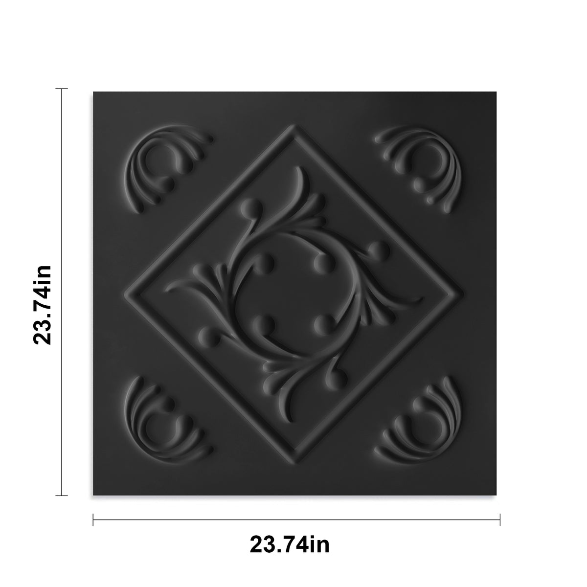 2 ft. x 2 ft. Diamond Wreath PVC Lay-in Ceiling Tile (48 sq. ft./case)