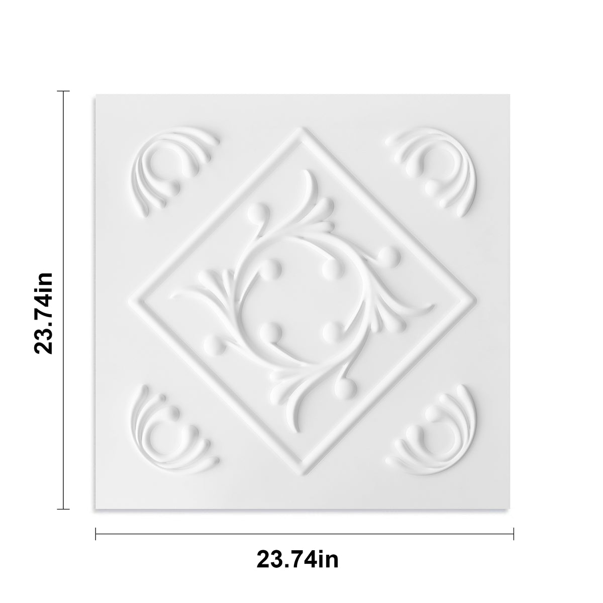 2 ft. x 2 ft. Diamond Wreath PVC Lay-in Ceiling Tile (48 sq. ft./case)