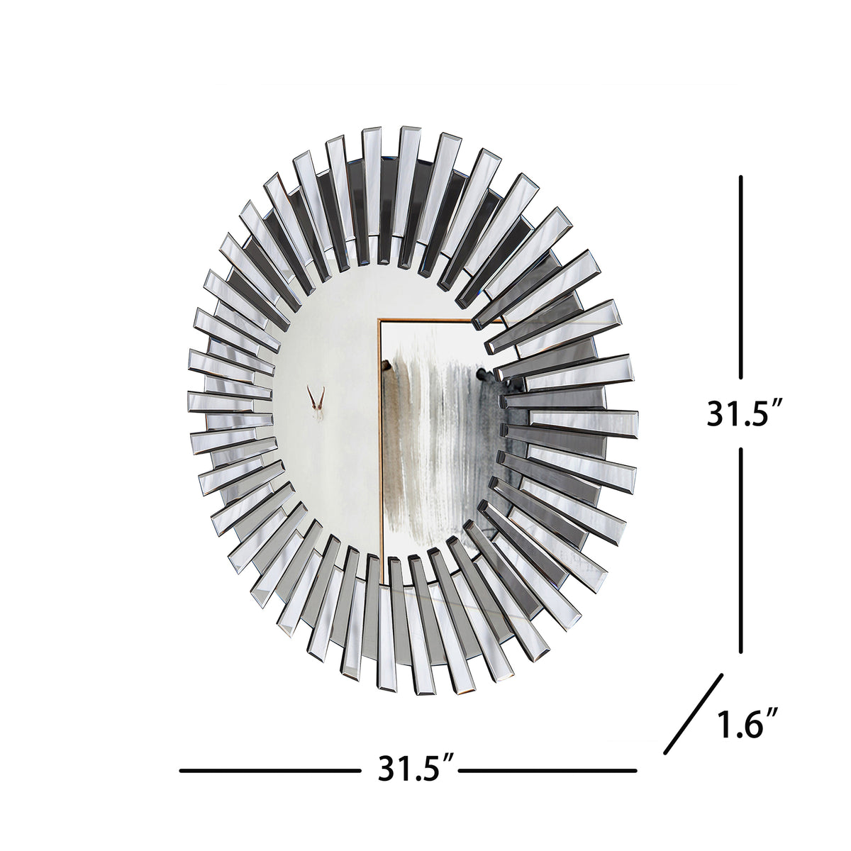 Modern & Contemporary Round Bevelled Wall Mirror