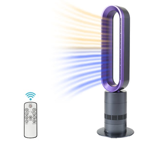 32 in. Bladeless Tower Cool Fan and Heater Fan Combo Ideal For Four Season Available