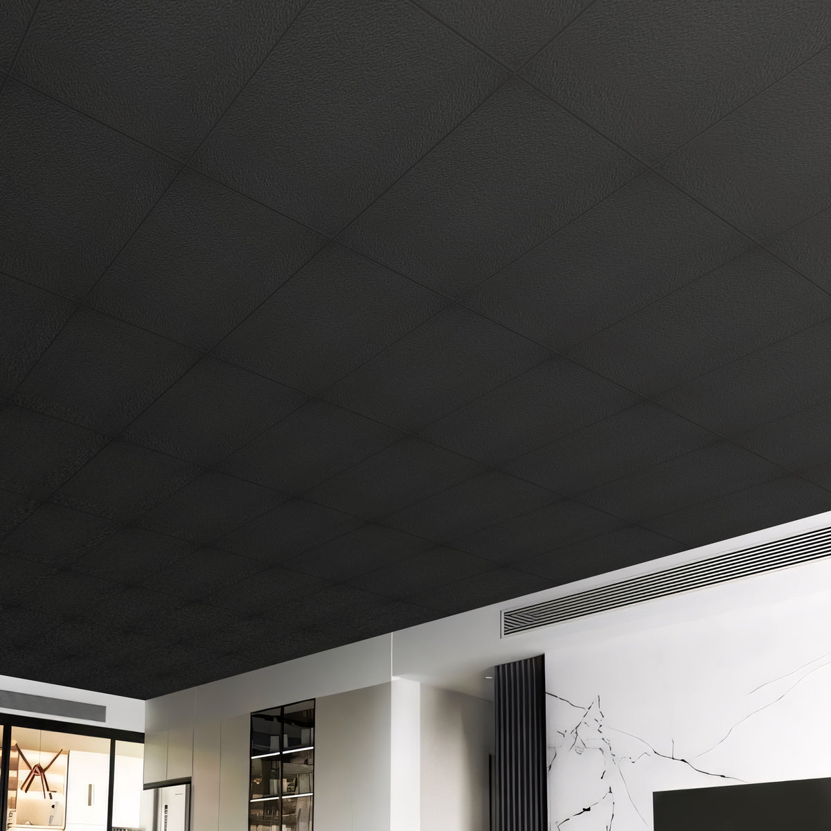 2 ft. x 2 ft. PVC Lay-in Ceiling Tile (48 sq.ft./case)