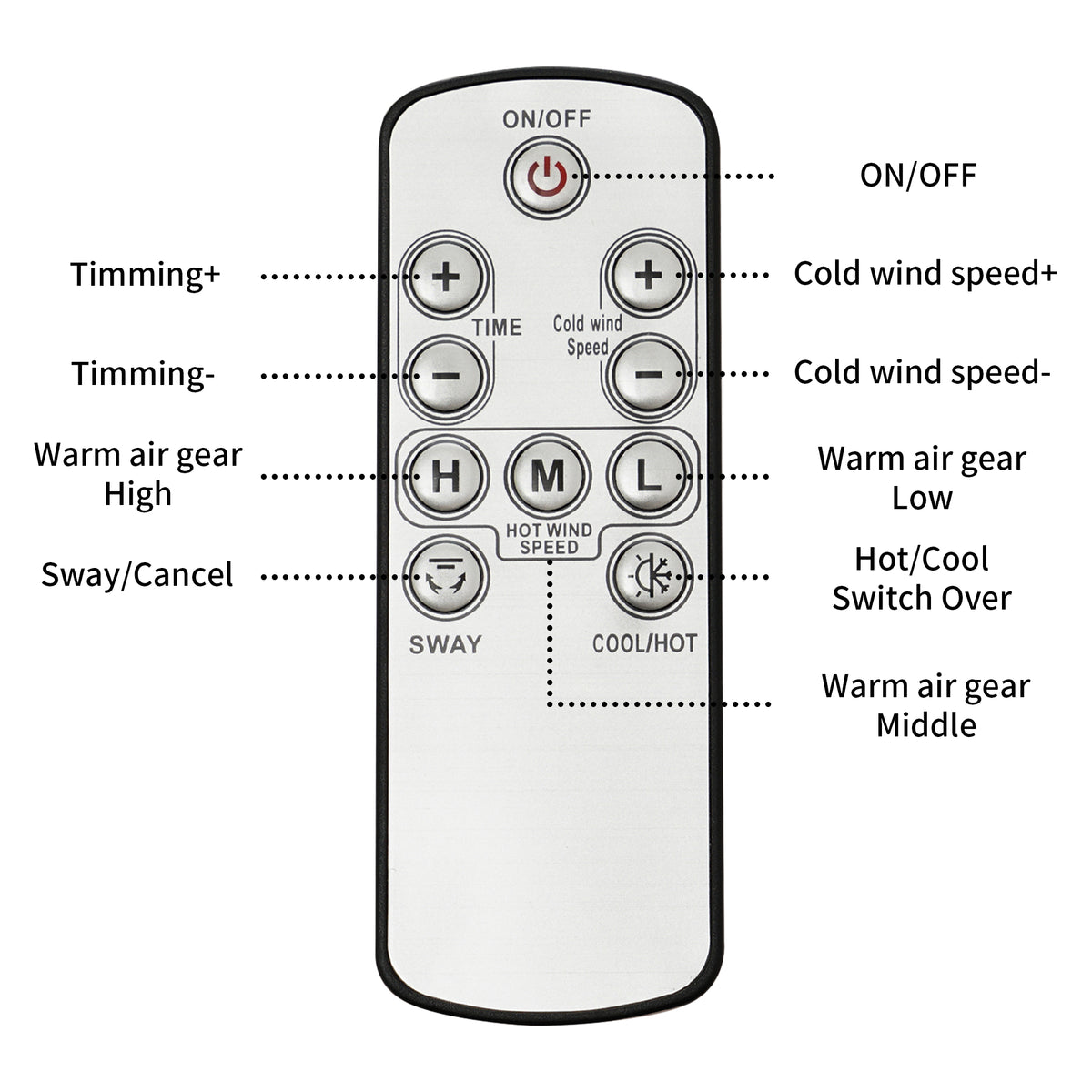 32 in. Bladeless Tower Cool Fan and Heater Fan Combo Ideal For Four Season Available