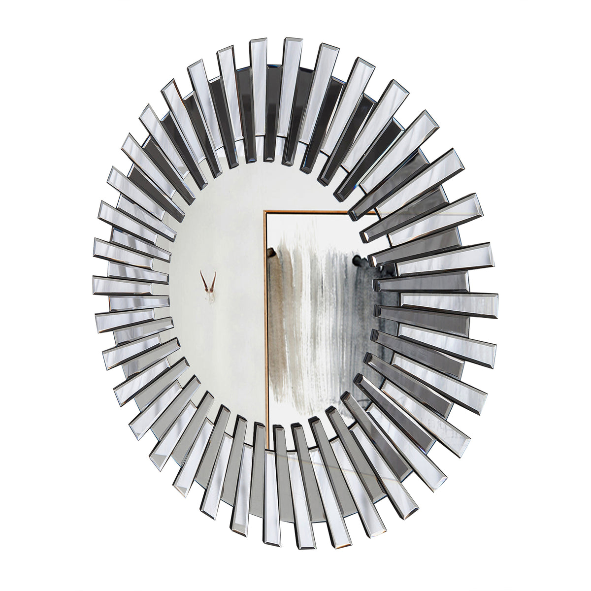 Modern & Contemporary Round Bevelled Wall Mirror
