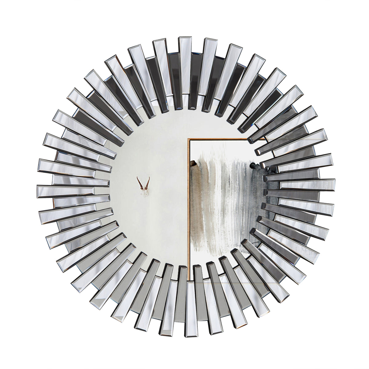 Modern & Contemporary Round Bevelled Wall Mirror