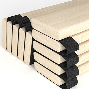 Beige Wood Frame Platform Bed with Wingback Headboard and Rhombus Pattern