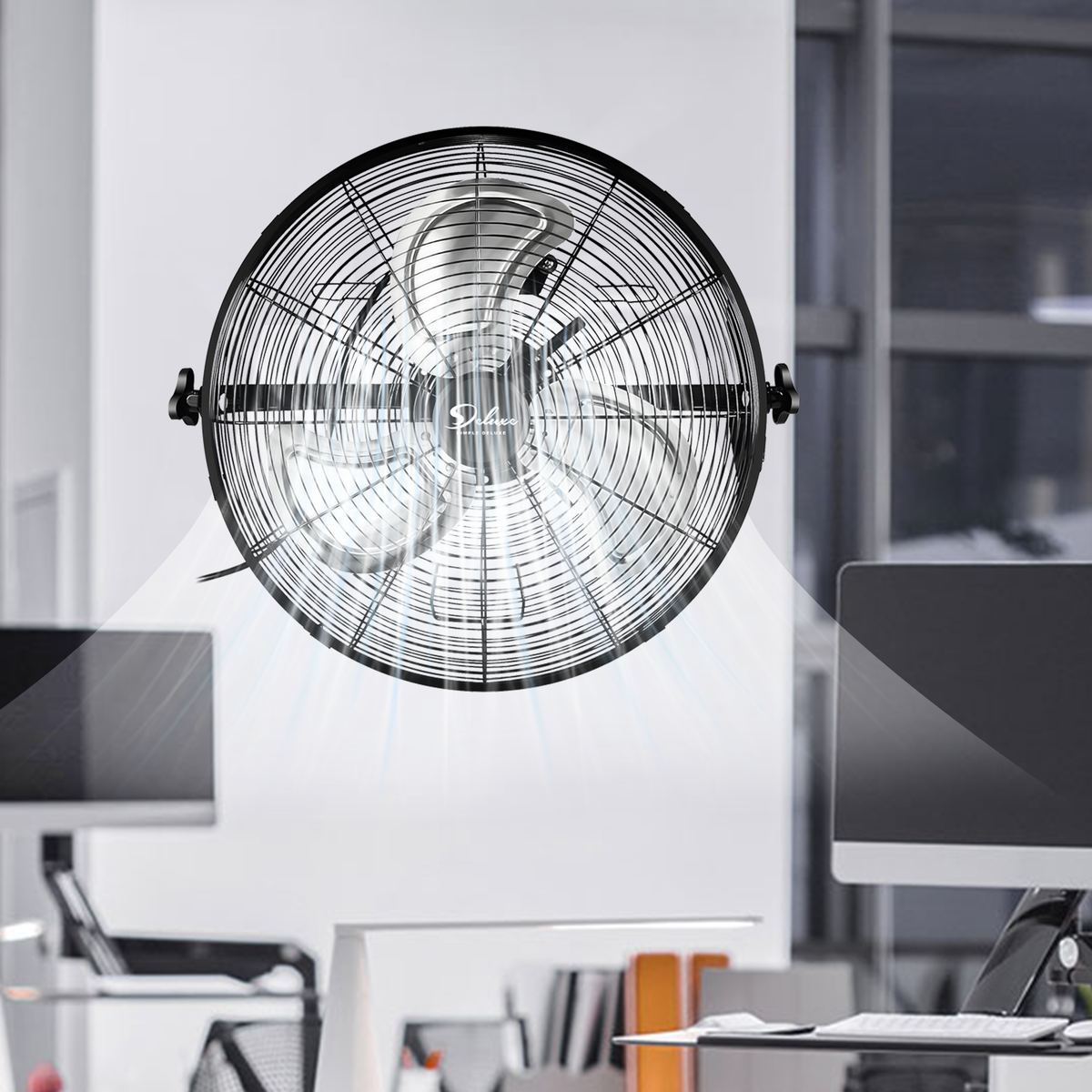 20 in 3-speed Switches industrial Wall-Mount Fan in Adjustable Tilt