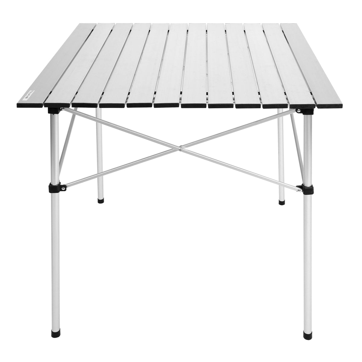 28 in. Square Portable Folding Aluminum Picnic Table in Sliver