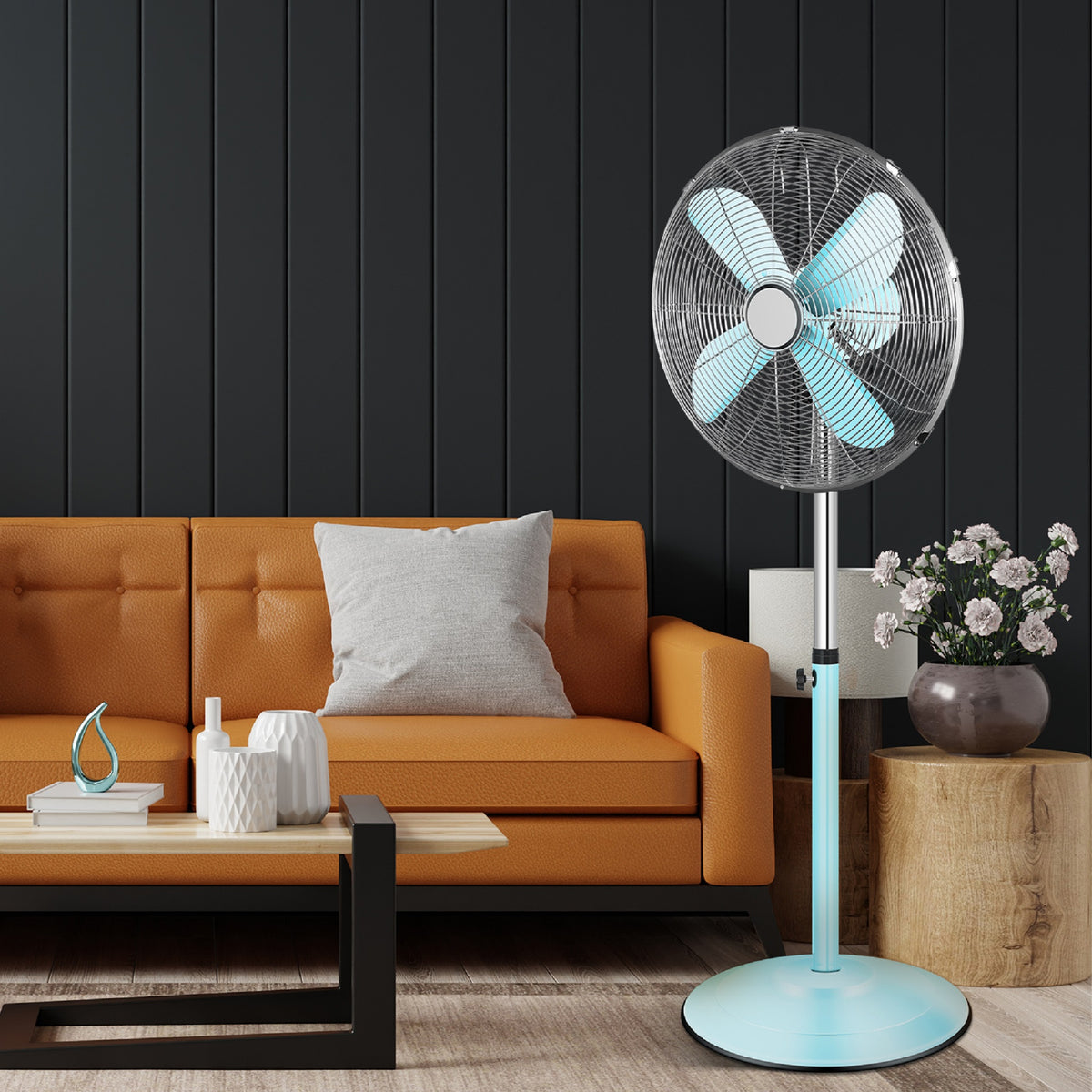 Premium Metal Stand Fan with Adjustable Height Low Noise Operation