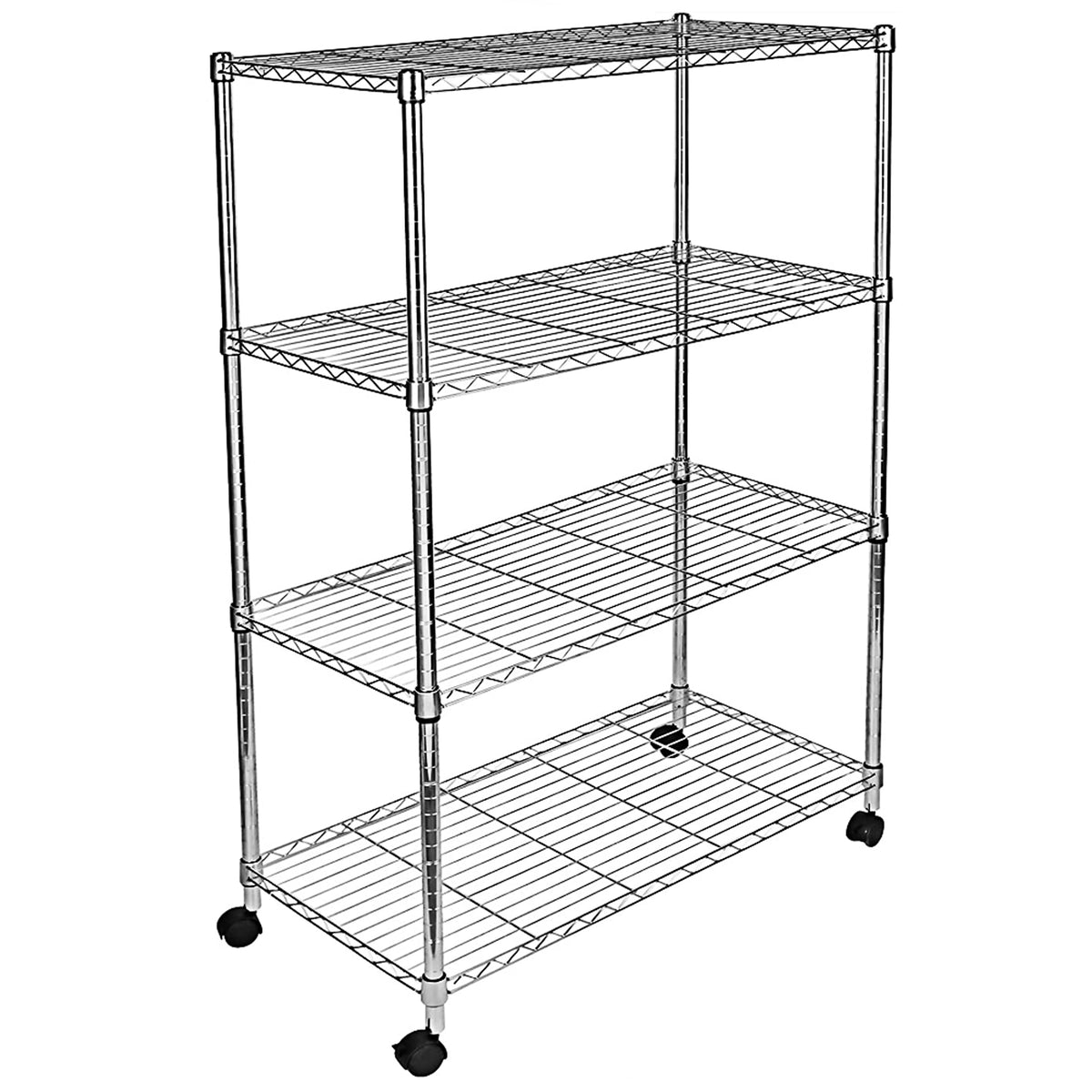 4-Tier Steel Wire Shelving Unit