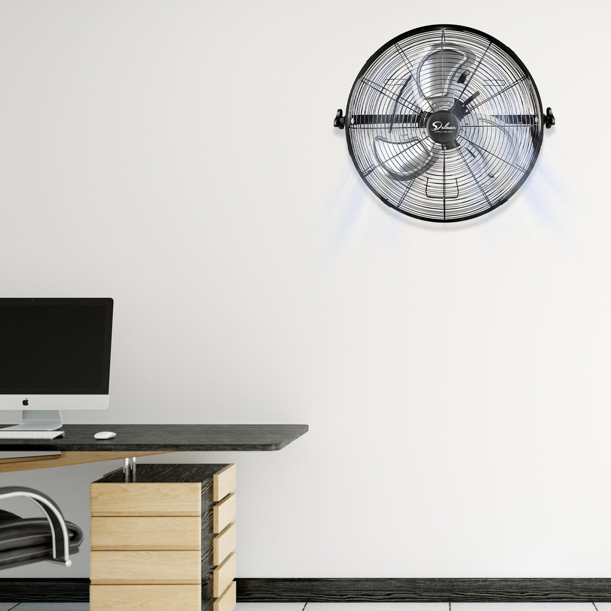 18 in 3-speed Switches industrial Wall-Mount Fan in Adjustable Tilt