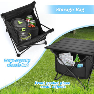 Portable Camping Side Table with Storage Bag. Size: Small