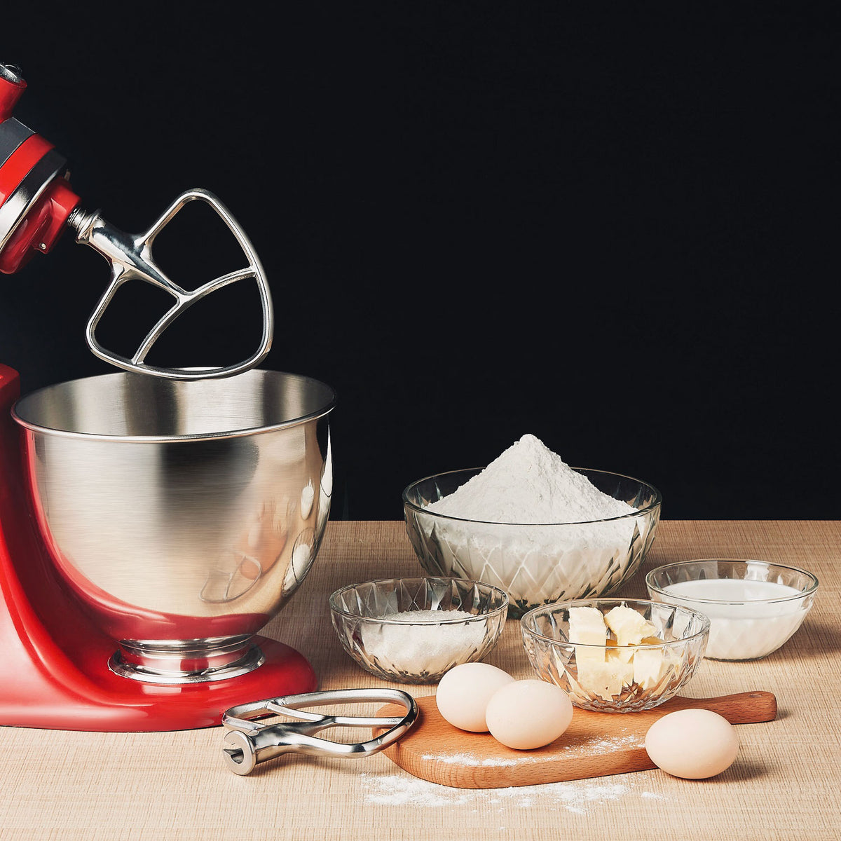 Stainless Steel Flex Edge Beater for KitchenAid Mixer, Fits Tilt-Head Stand Mixer Bowls For 4.5-5 qt. Bowls