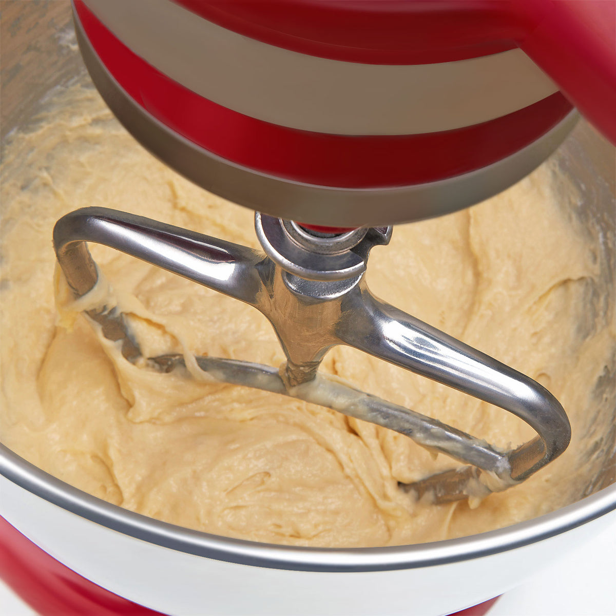 Stainless Steel Flex Edge Beater for KitchenAid Mixer, Fits Tilt-Head Stand Mixer Bowls For 4.5-5 qt. Bowls