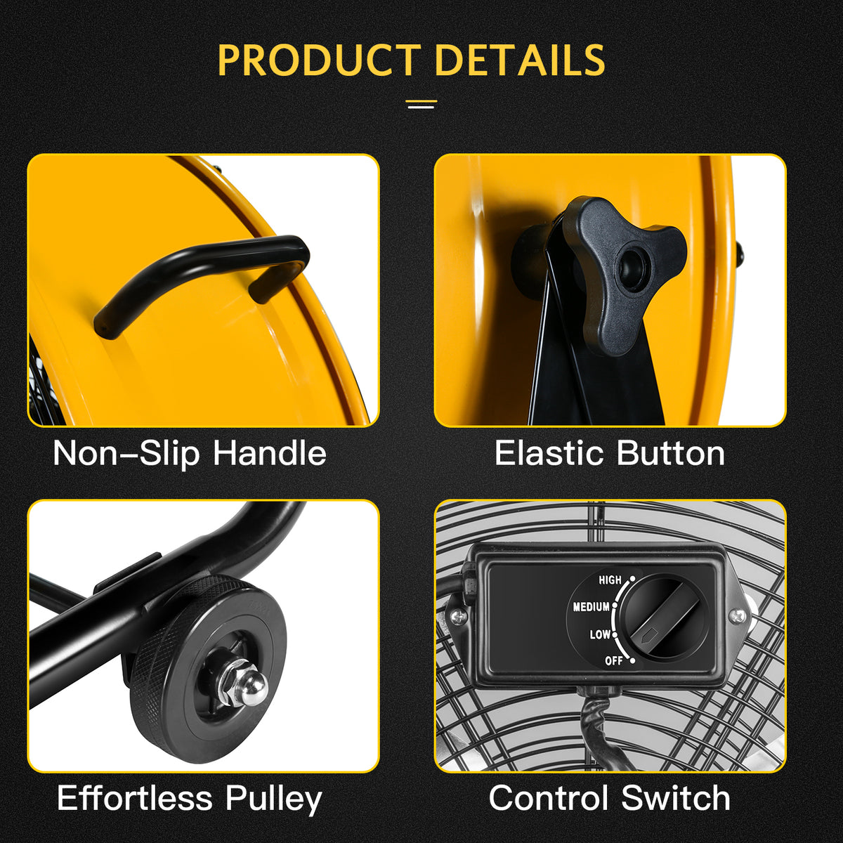 3-Speed Heavy Duty Metal Industrial Drum Fan