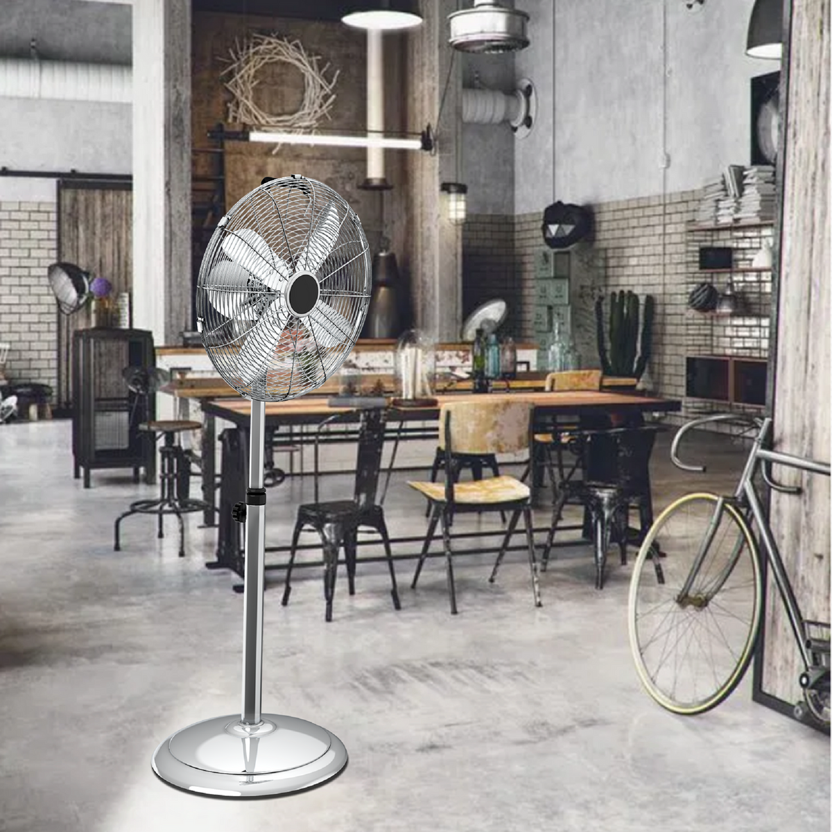 Premium Metal Stand Fan with Adjustable Height Low Noise Operation