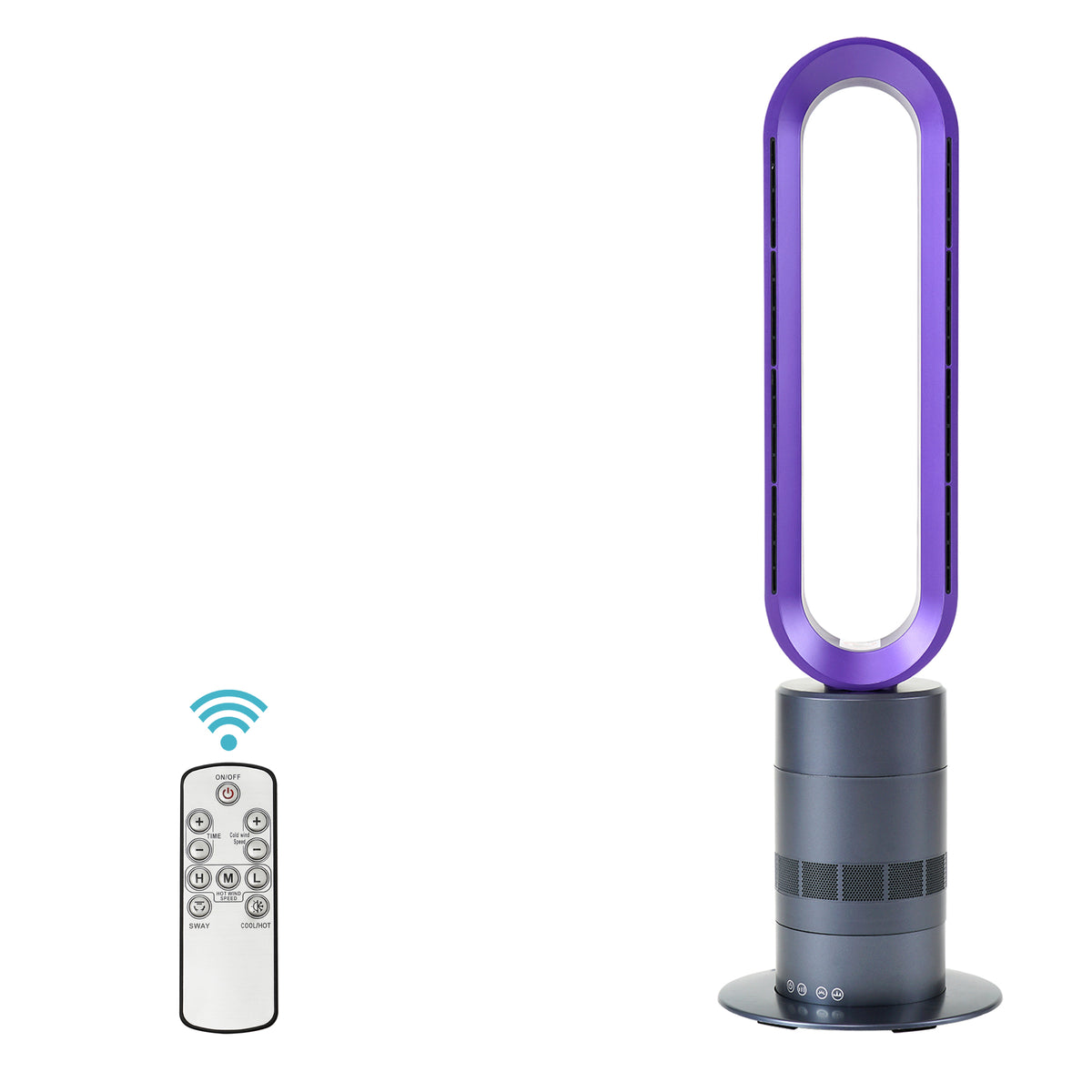 32 in. Bladeless Tower Cool Fan and Heater Fan Combo Ideal For Four Season Available