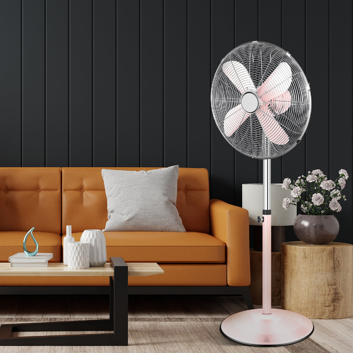 Premium Metal Stand Fan with Adjustable Height Low Noise Operation