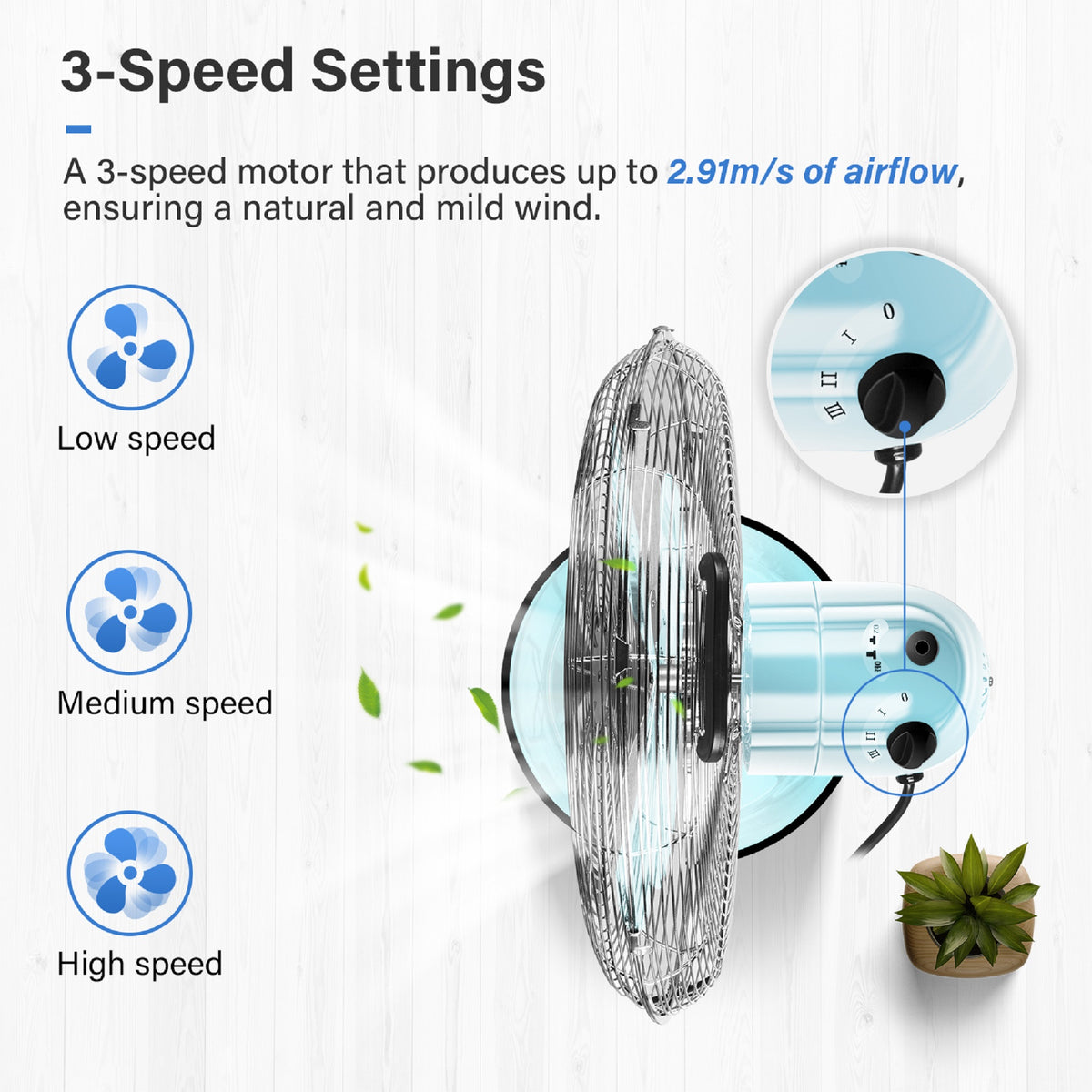 Premium Metal Stand Fan with Adjustable Height Low Noise Operation