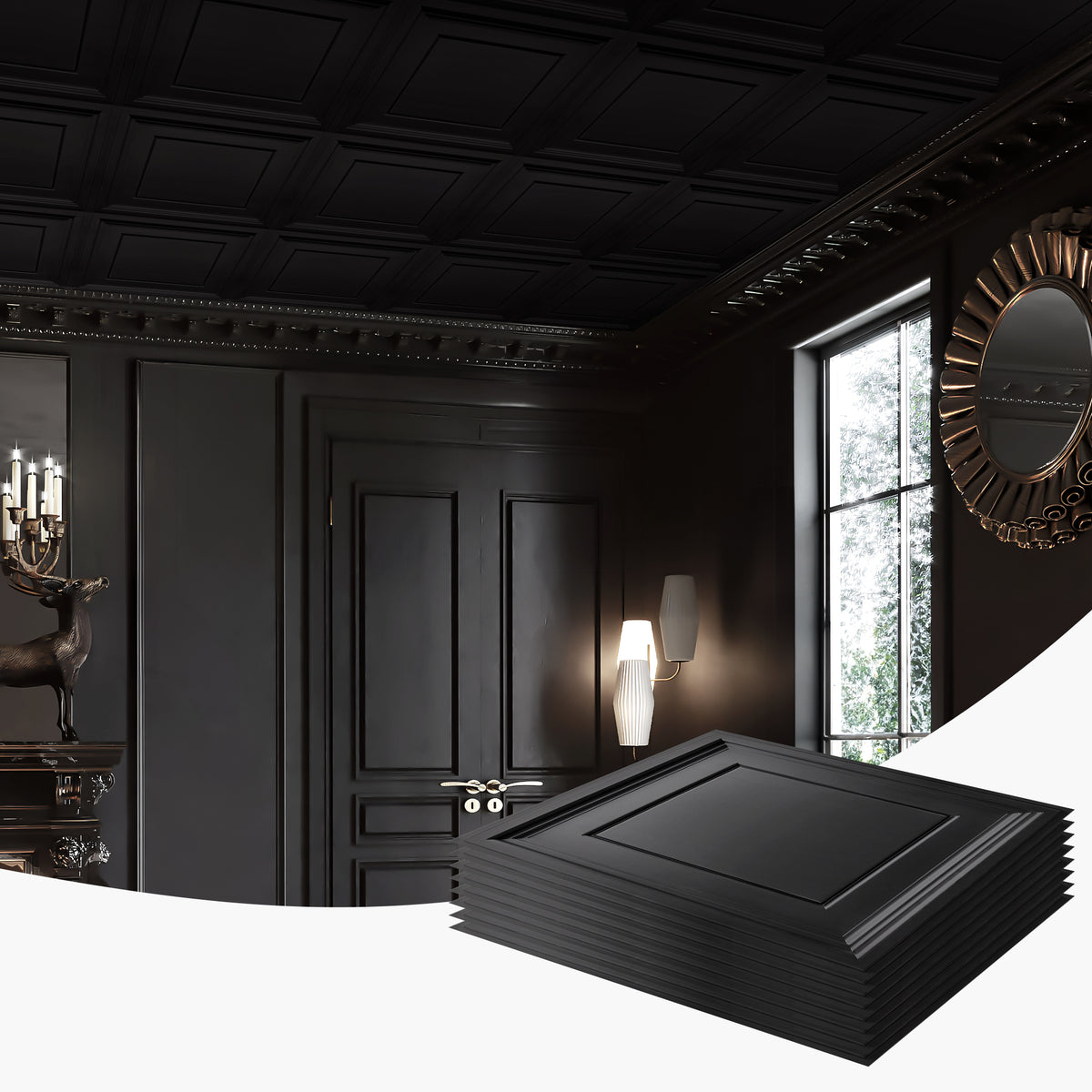 PVC 2 ft. x 2 ft. Drop in Ceiling Tile (48 sq.ft./case)