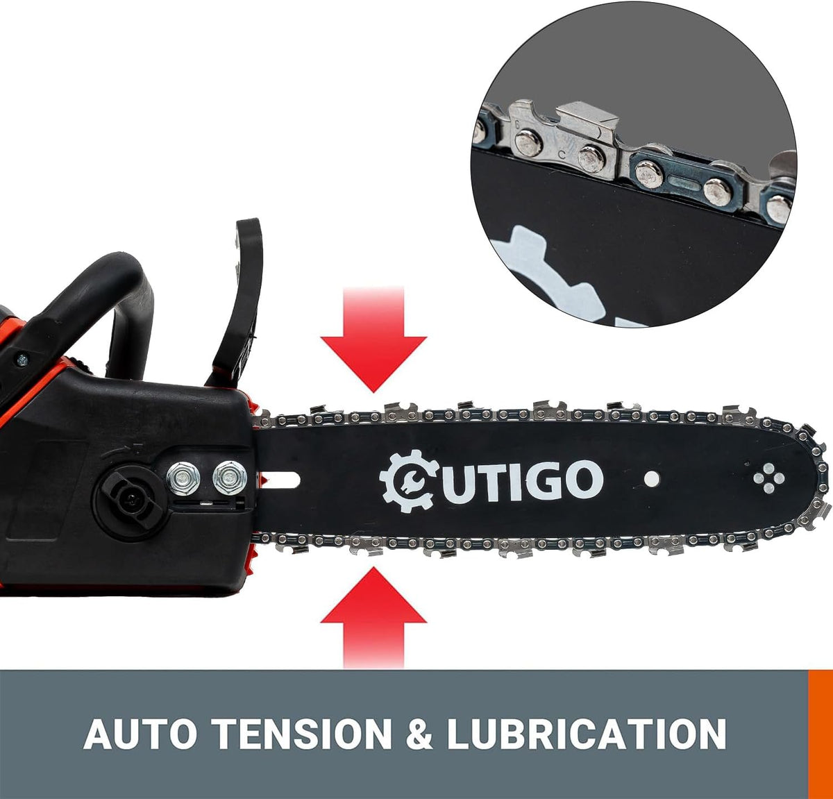 21V Lithium 12 in. Brushless Cordless Battery Powered Pruning Chainsaw with 2 rechargeable 21V 4000mAh batteries