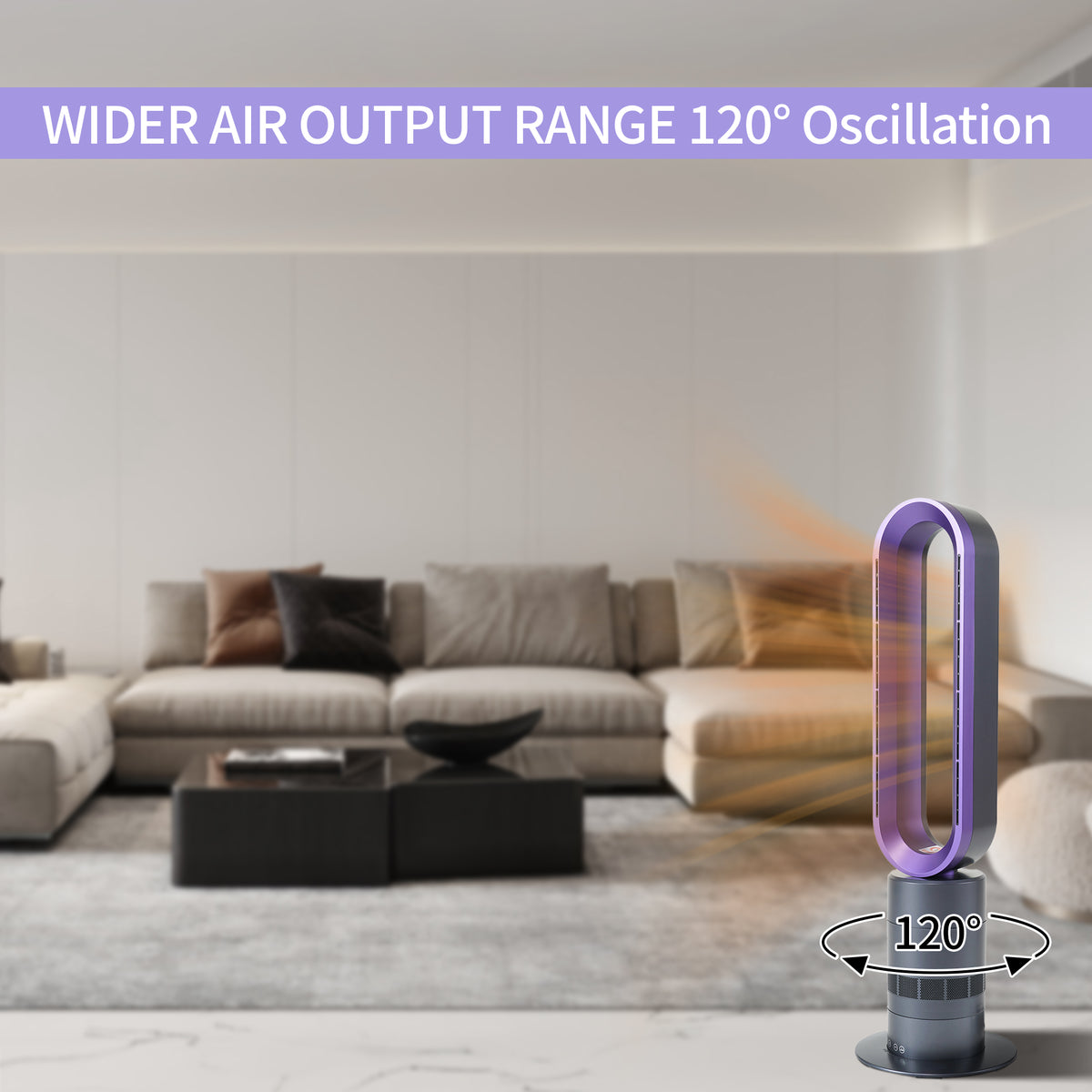 32 in. Bladeless Tower Cool Fan and Heater Fan Combo Ideal For Four Season Available