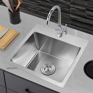 16 Gauge Stainless Steel 15 in. Single Bowl Drop-in Bar Sink