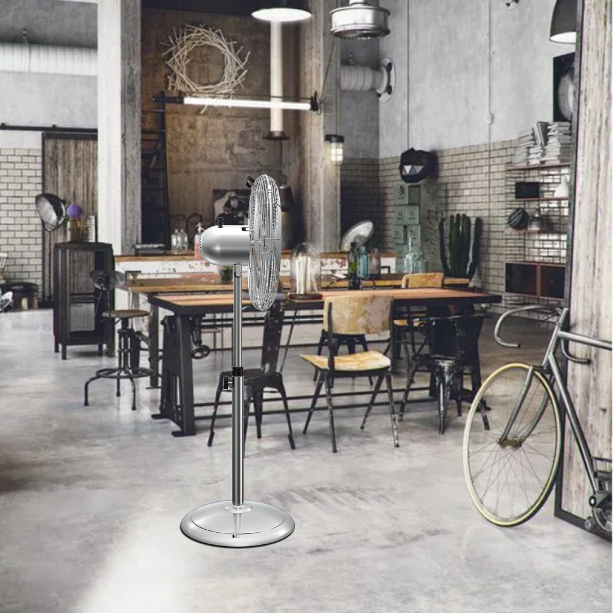 Premium Metal Stand Fan with Adjustable Height Low Noise Operation