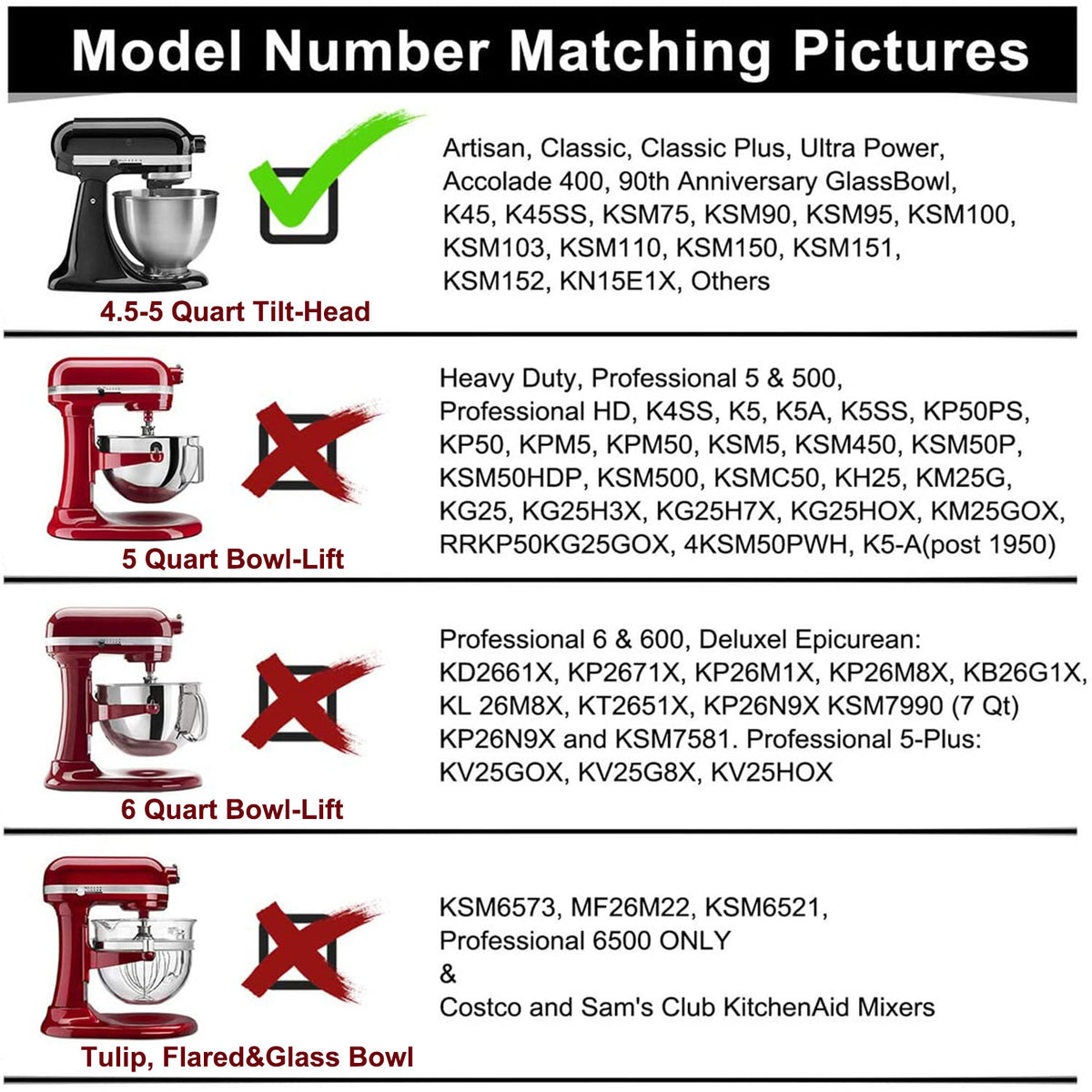 Kitchen Blender Flex Edge Beater Paddle Tilt-Head Stand Mixer Blade Attachment For KitchenAid