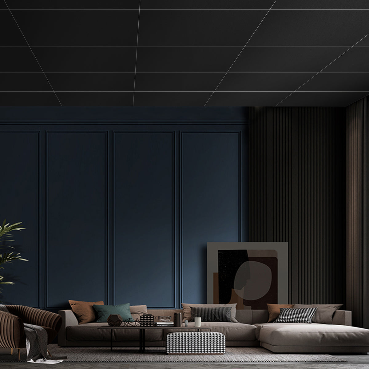 Textured Square Edge 2 ft. x 4 ft. PVC Lay-in Ceiling Tile (80 sq. ft./case)