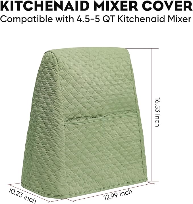 Cover for KitchenAid Stand Mixer, Mixer Cover Kitchen Aid with 2 Cord Organizers, Fit 3.5-6 qt Mixer