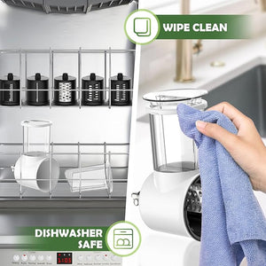 Cheese Grater Hand Crank, Kitchen Vegetable Slicer with 5 Blades