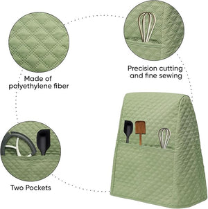 Cover for KitchenAid Stand Mixer, Mixer Cover Kitchen Aid with 2 Cord Organizers, Fit 3.5-6 qt Mixer
