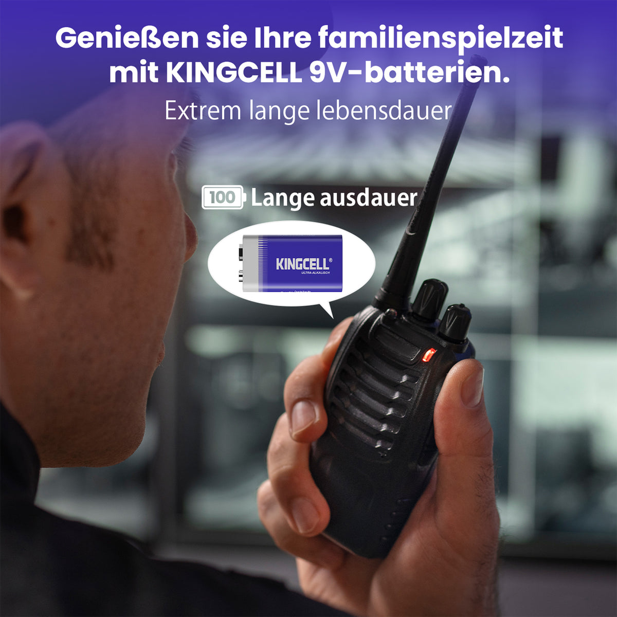 9V Batteries 4 Pack, Alkaline Hight Performance 9 Volt Battery