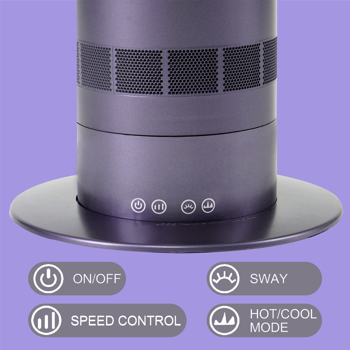 32 in. Bladeless Tower Cool Fan and Heater Fan Combo Ideal For Four Season Available