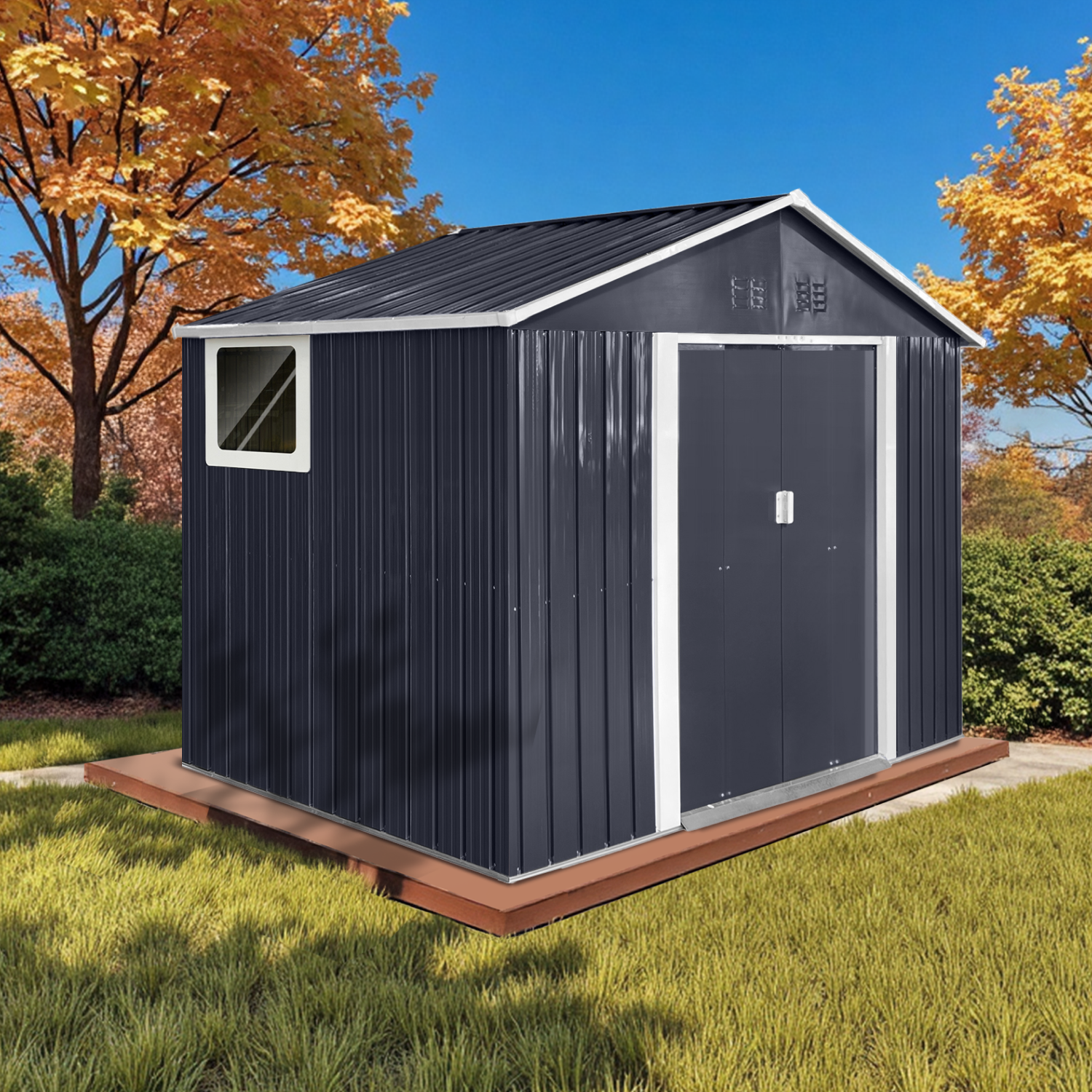 Outdoor Metal Storage Shed, Tools Storage Shed