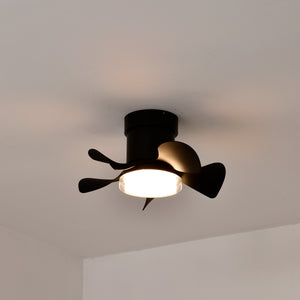 21 in. Ceiling Fan with LED Lights Remote Control,Pedestal Fan in BLACK, Quiet Reversible DC Motor, 3 Color Temperature