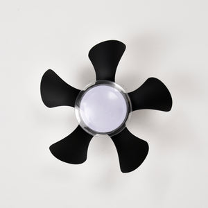 21 in. Ceiling Fan with LED Lights Remote Control,Pedestal Fan in BLACK, Quiet Reversible DC Motor, 3 Color Temperature