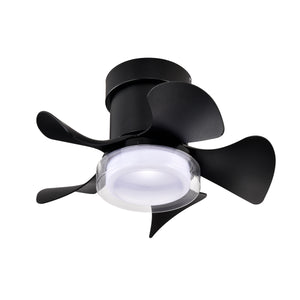 21 in. Ceiling Fan with LED Lights Remote Control,Pedestal Fan in BLACK, Quiet Reversible DC Motor, 3 Color Temperature