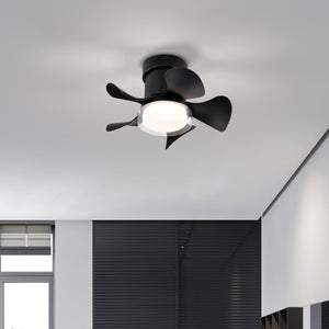 21 in. Ceiling Fan with LED Lights Remote Control,Pedestal Fan in BLACK, Quiet Reversible DC Motor, 3 Color Temperature