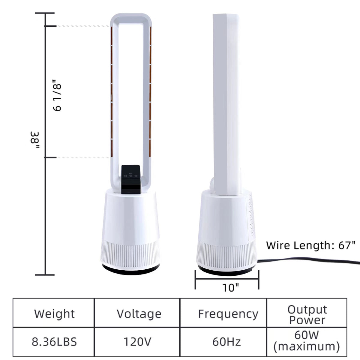 Simple Deluxe 38 inch Tower Fan 3 Speeds & 15 Hours Timer
