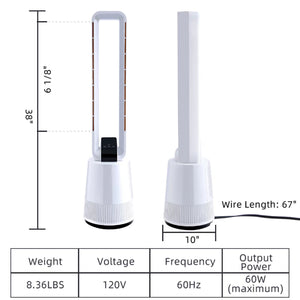 Simple Deluxe 38 inch Tower Fan 3 Speeds & 15 Hours Timer