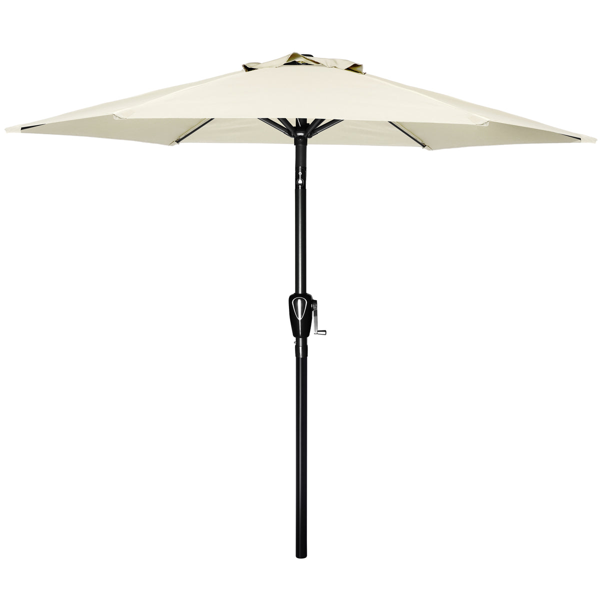 7.5 ft. Steel Market Tilt Patio Umbrella in Beige