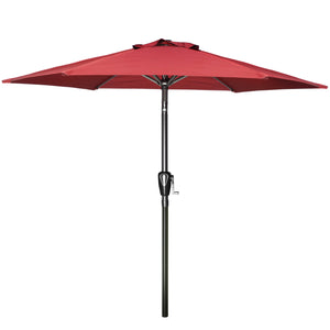 7.5 ft. Steel Market Tilt Patio Umbrella in Red